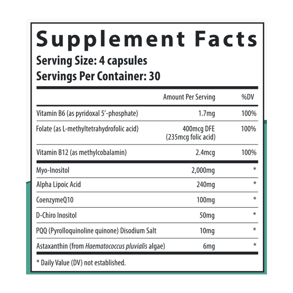 Fairhaven Health PQQ + Myo + D-Chiro Inositol 40:1 Ratio 120 capsules