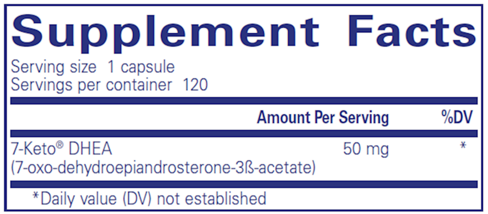Pure Encapsulations 7-Keto DHEA 50mg 120 capsules