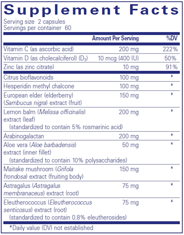 Pure Encapsulations Daily Immune* 120 capsules