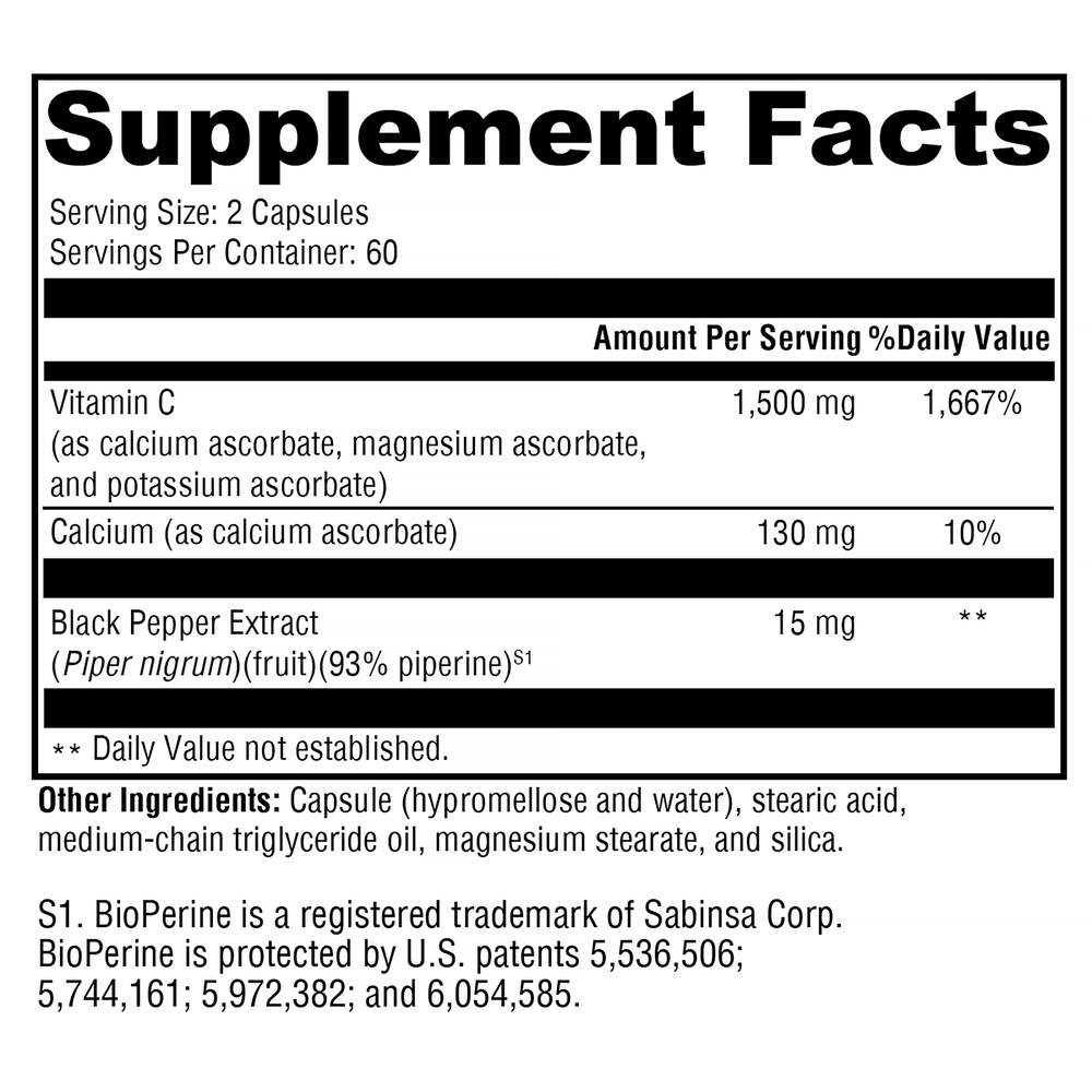 XYMOGEN Xcellent C (Vitamin C) 120 capsules