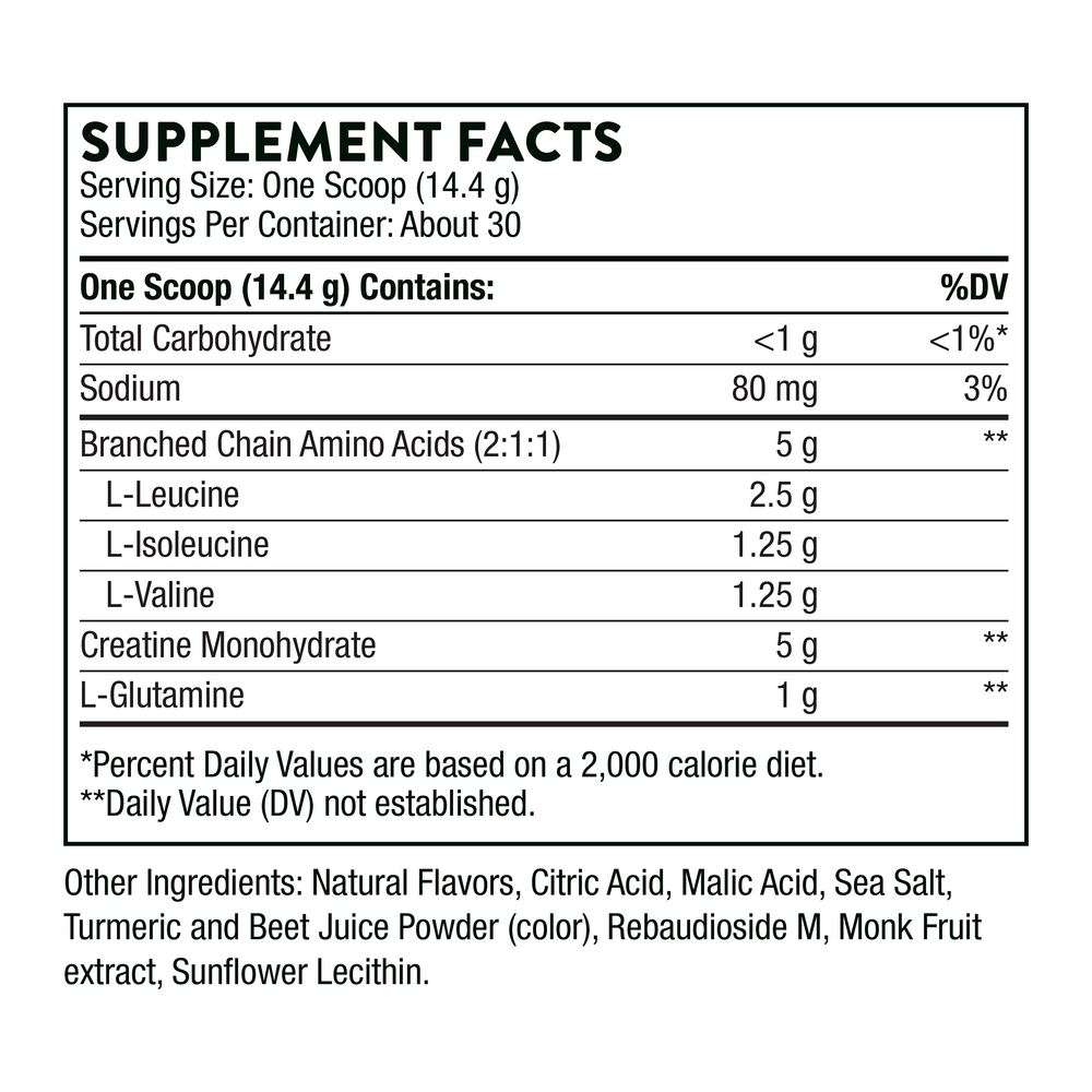 Thorne Creatine + BCAA's (Peach Mango Flavored) 420g
