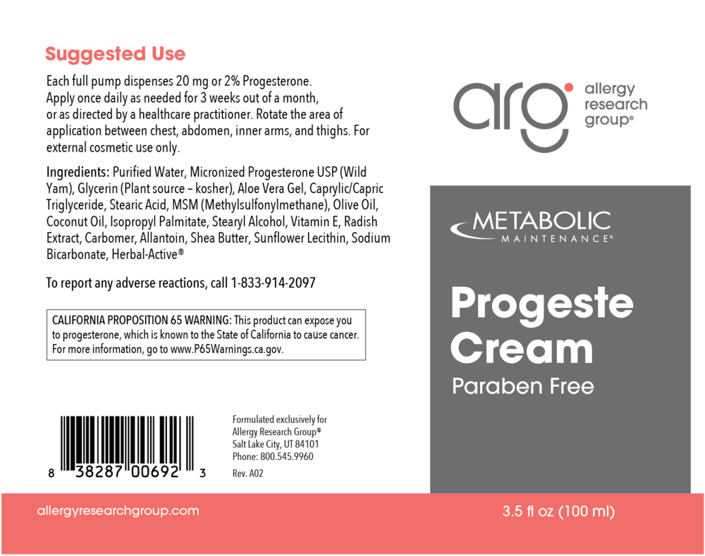 Metabolic Maintenance Progeste Cream 3.5oz