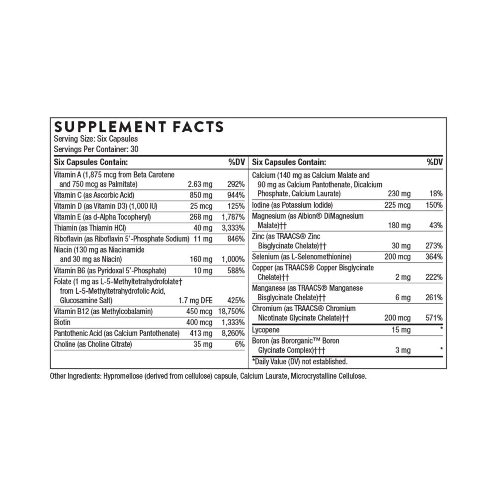 Thorne Men's Multi 50+ 180 capsules