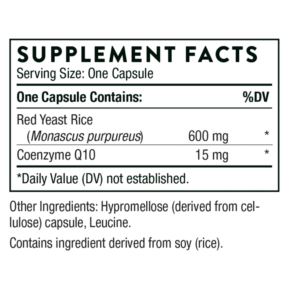 Thorne Red Yeast Rice + CoQ10 (formerly Choleast) 120 capsules
