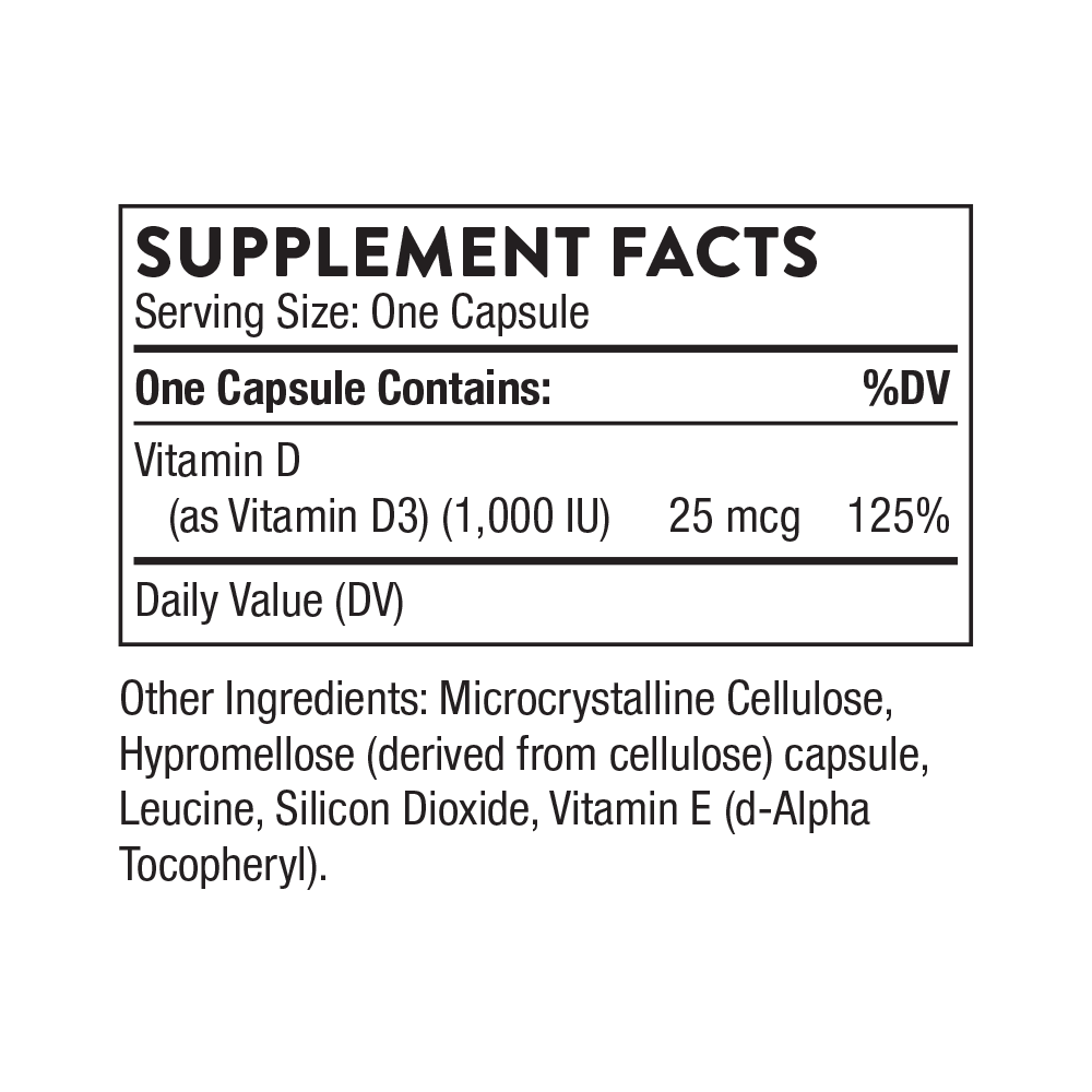 Thorne D-1,000 180 capsules