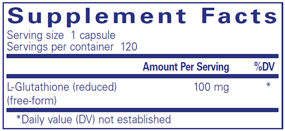 Pure Encapsulations Reduced Glutathione 120 capsules