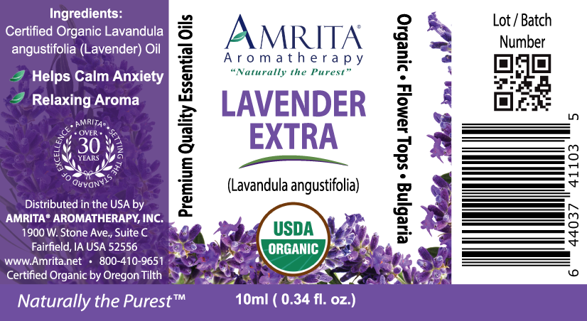 Amrita Aromatherapy Lavender Extra (Organic) 0.34oz