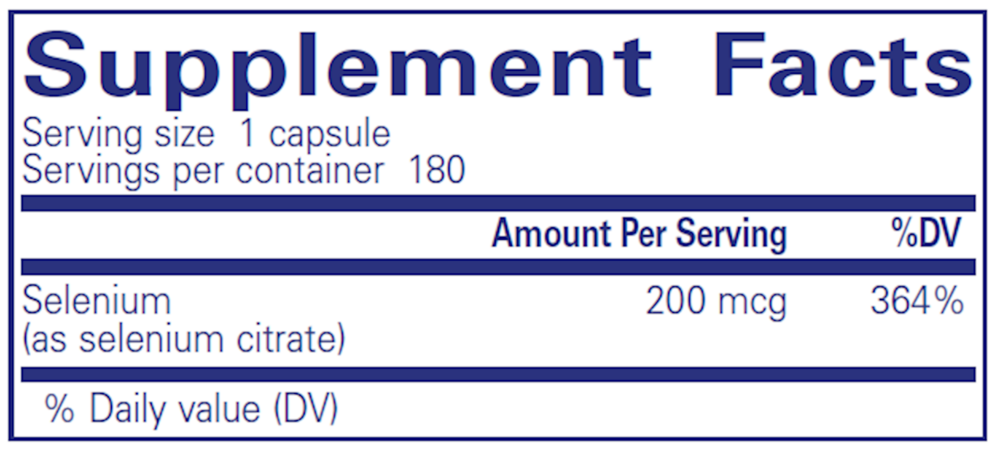 Pure Encapsulations Selenium (Citrate) 180 capsules