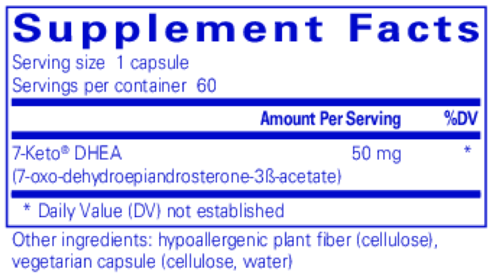 Pure Encapsulations 7-Keto DHEA 50mg 60 capsules