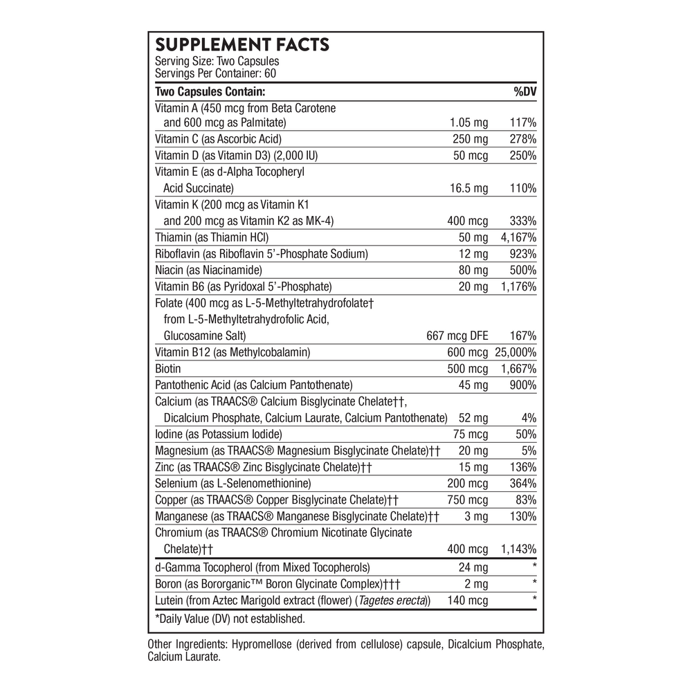 Thorne Basic Nutrients 2/Day 120 capsules