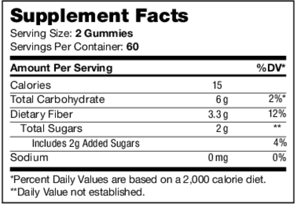 Chapter One Vitamins Fiber Gummies (120) 120 gummies