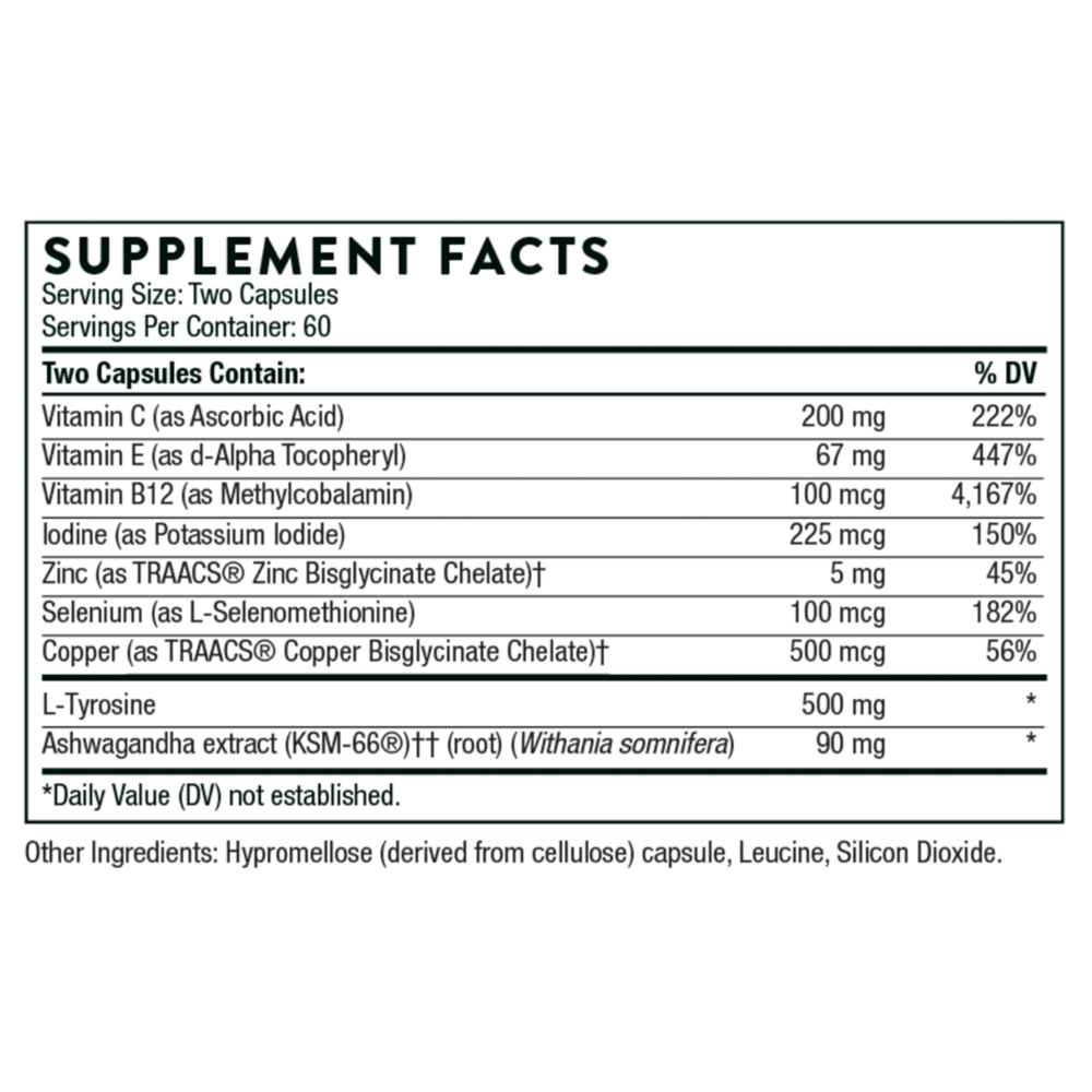 Thorne Thyroid Health Complex (formerly Thyrocsin) 120 capsules