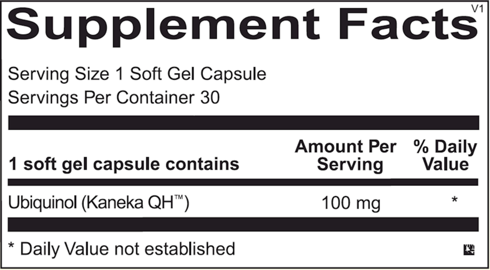 Ortho Molecular Product Ubiquinol 30 capsules