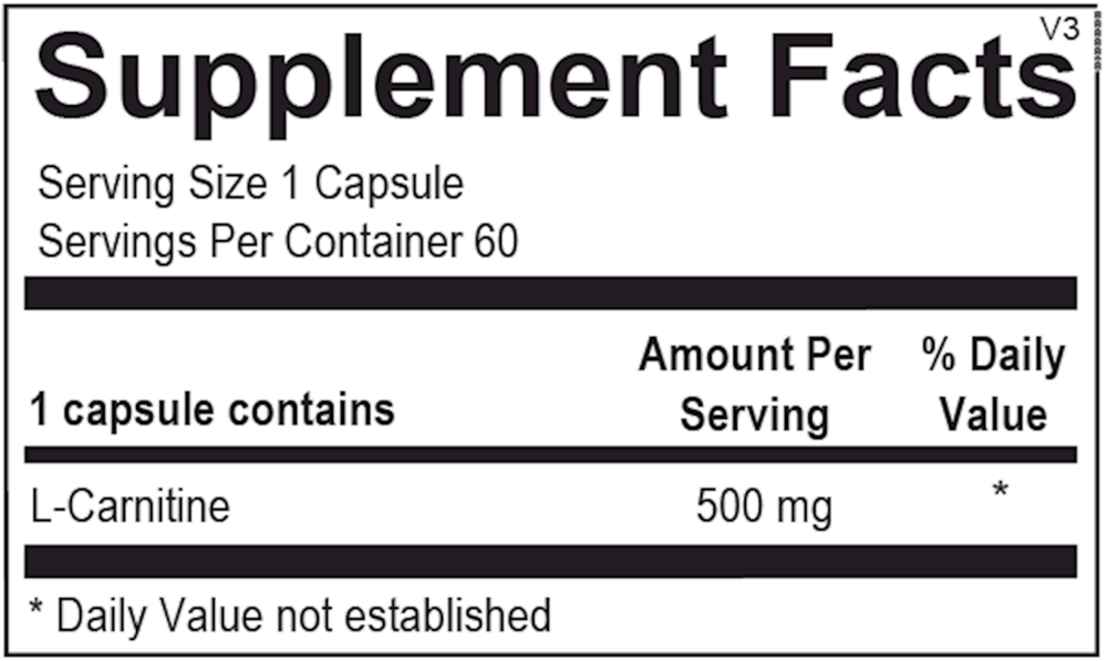 Ortho Molecular Product L-Carnitine 60 capsules