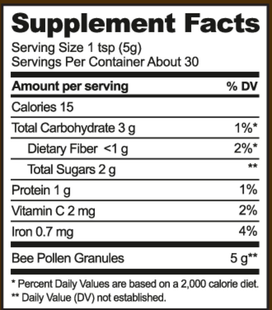 Beekeeper's Naturals Bee Pollen 150 Grams