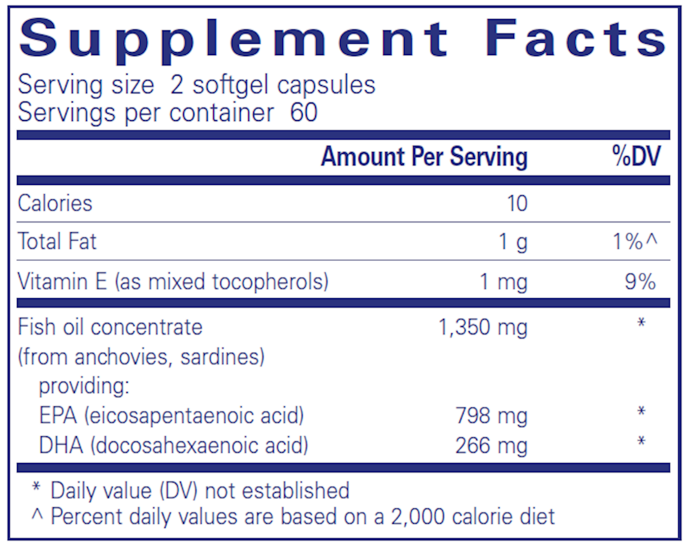 Pure Encapsulations EPA Ultimate 120 Softgel Capsules