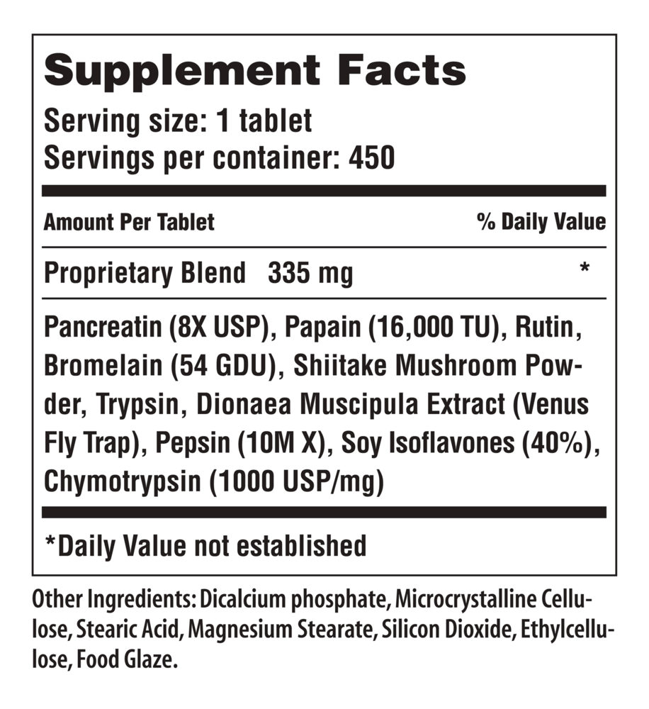 American Nutriceuticals Nutrizyme 450 tablets