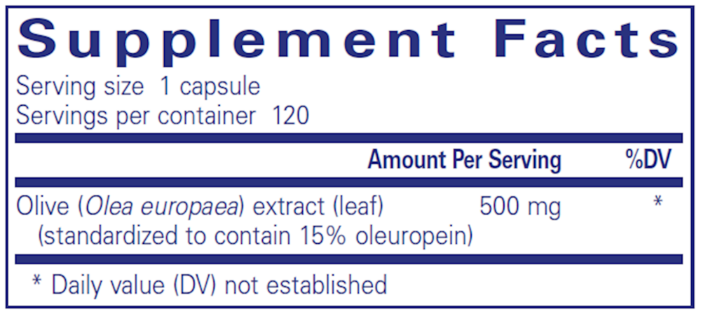 Pure Encapsulations Olive Leaf Extract 120 capsules