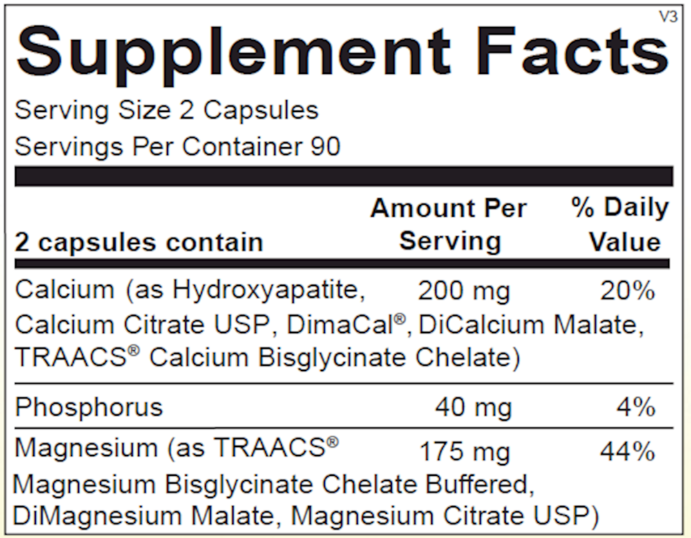 Ortho Molecular Products Reacted Cal-Mag 180 capsules