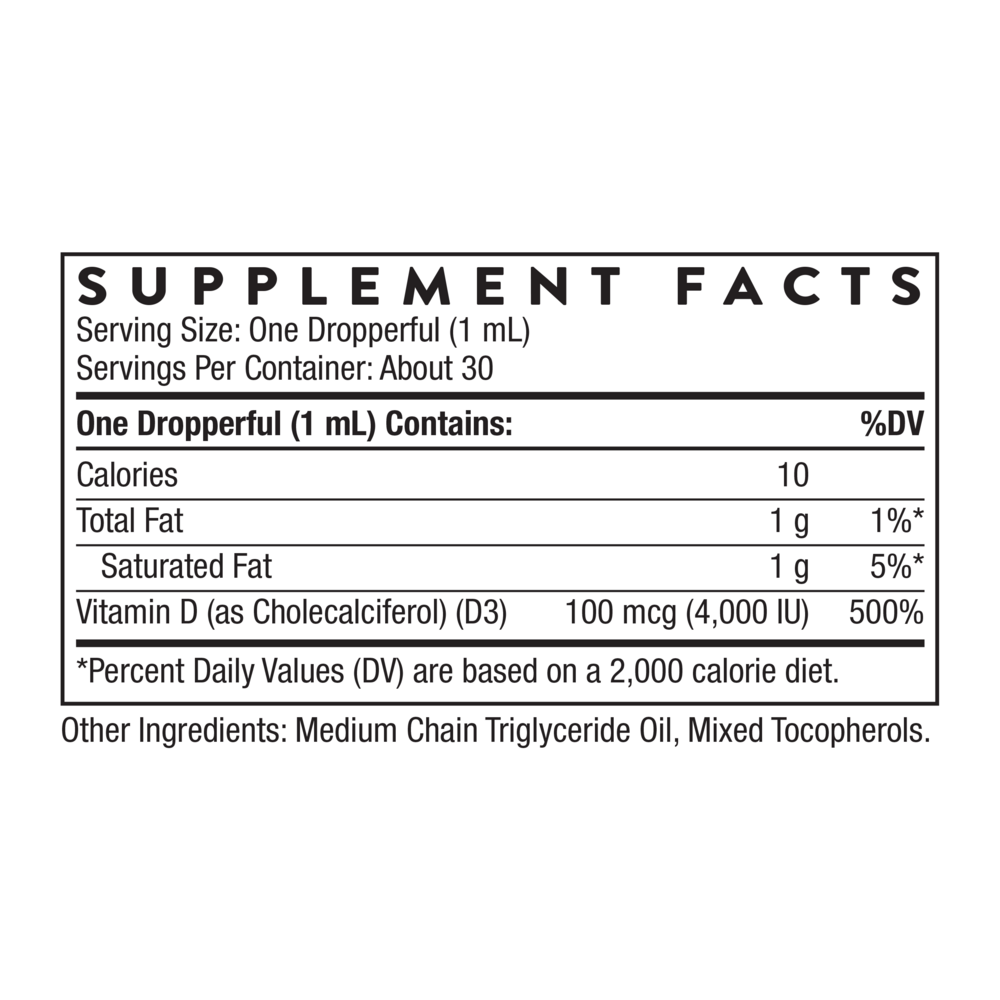 Thorne Vitamin D3 (Liquid) 30ml