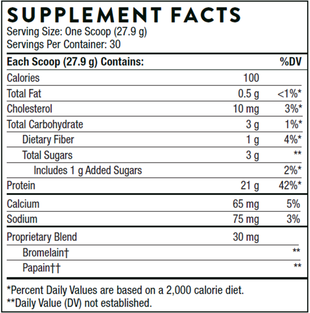 Thorne Whey Protein Isolate Van NSF 30 servings