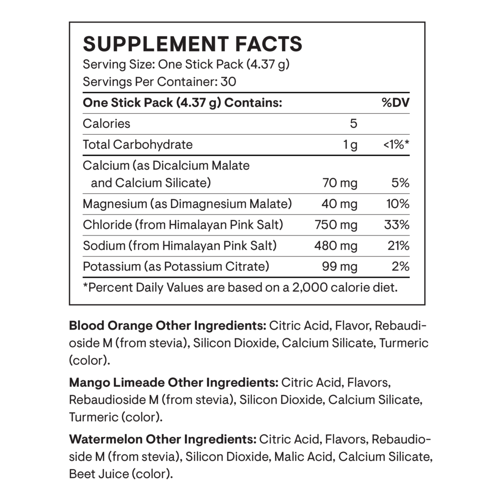 Thorne Daily Electrolytes Variety Pack 30 packets