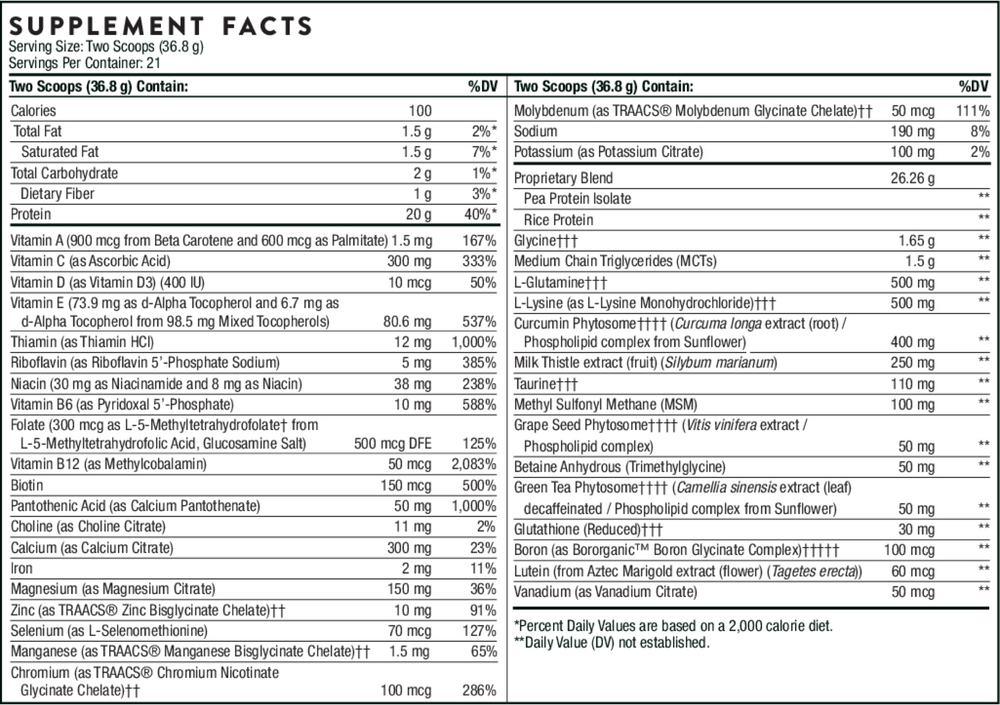 Thorne MediClear Plus 772 Grams