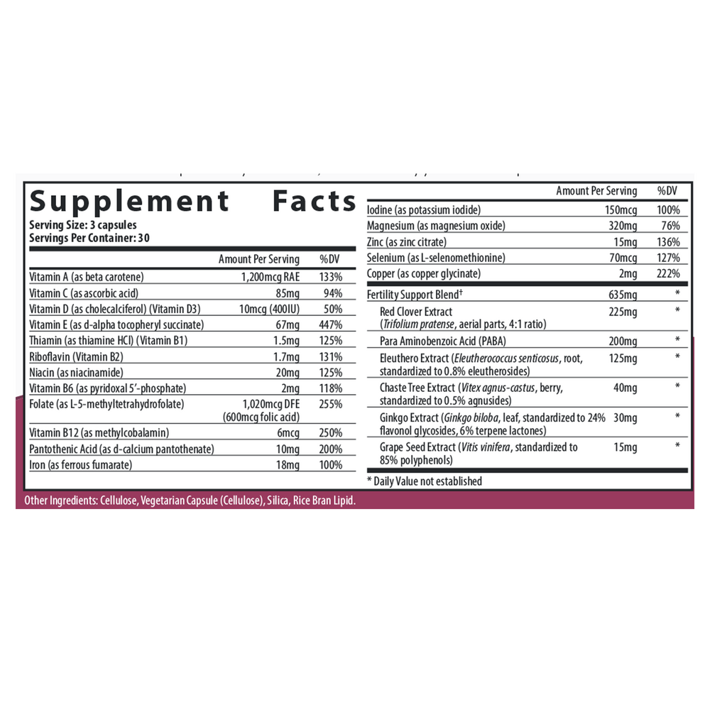 Fairhaven Health FertilAid® Multivitamin for Women 90 capsules