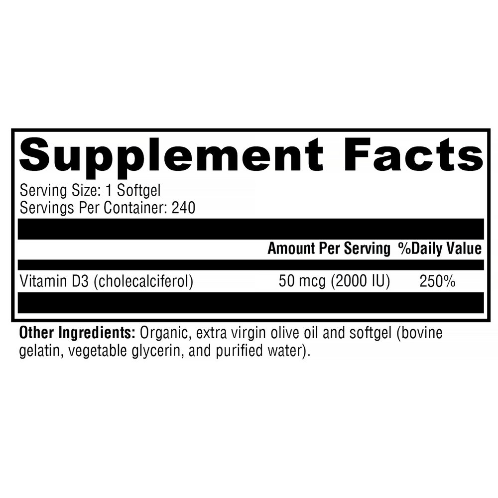 XYMOGEN D3 2000 240 softgels