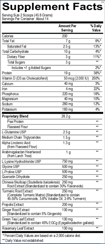 Ortho Molecular Products InflammaCORE Vanilla Chai with Pea Protein — 14 Servings