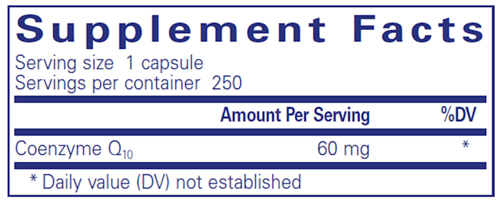 Pure Encapsulations CoQ10 60mg 250 capsules