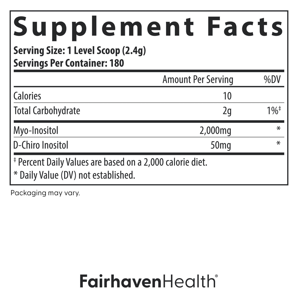 Fairhaven Health Myo + D-Chiro Inositol 40:1 Powder 432g