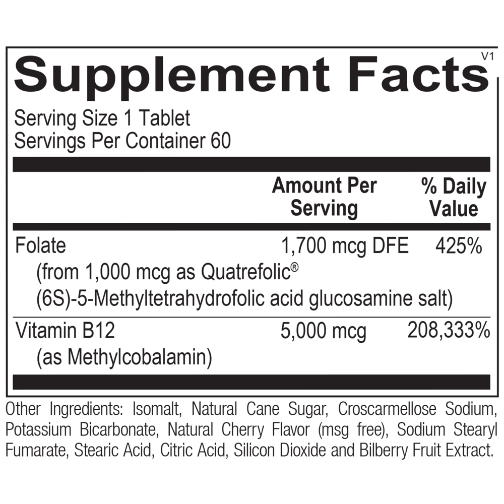 Ortho Molecular Products Methyl B12 — 60 Tablets