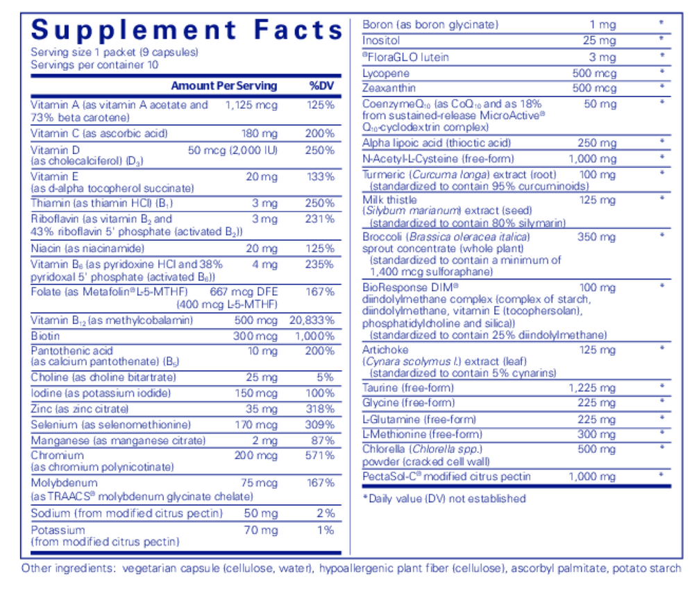 Pure Encapsulations UltraDetox 10-Day Pure Pack 10 Packets