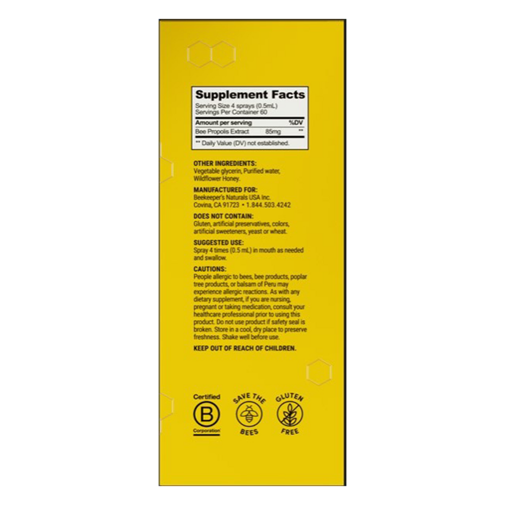 Beekeeper's Naturals Propolis Immune Support Spray 30 Milliliters