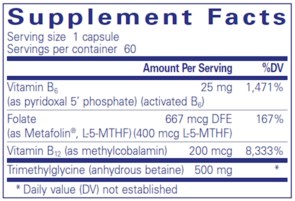 Pure Encapsulations Homocysteine Factors 60 capsules