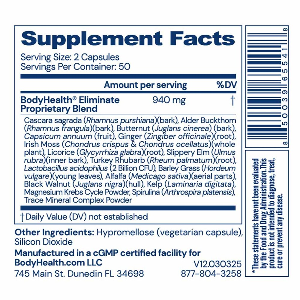 BodyHealth Eliminate 100 capsules