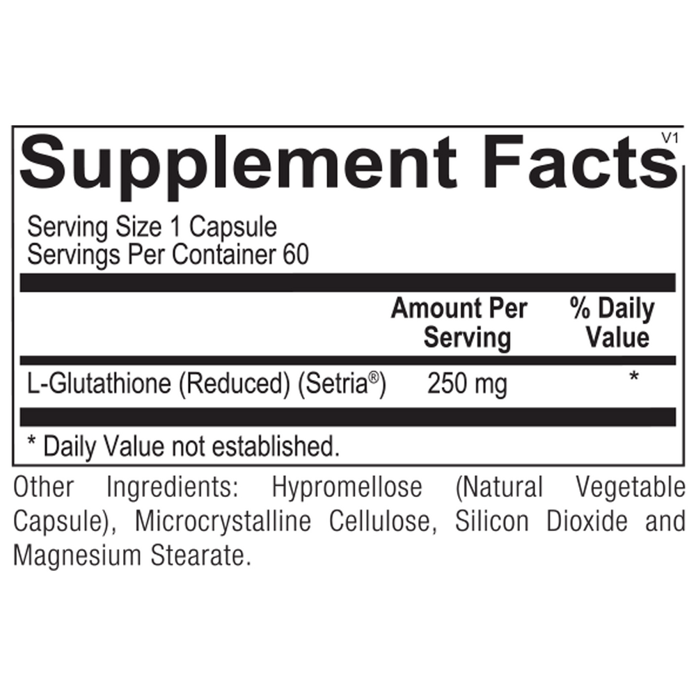 Ortho Molecular Product L-Glutathione 60 capsules