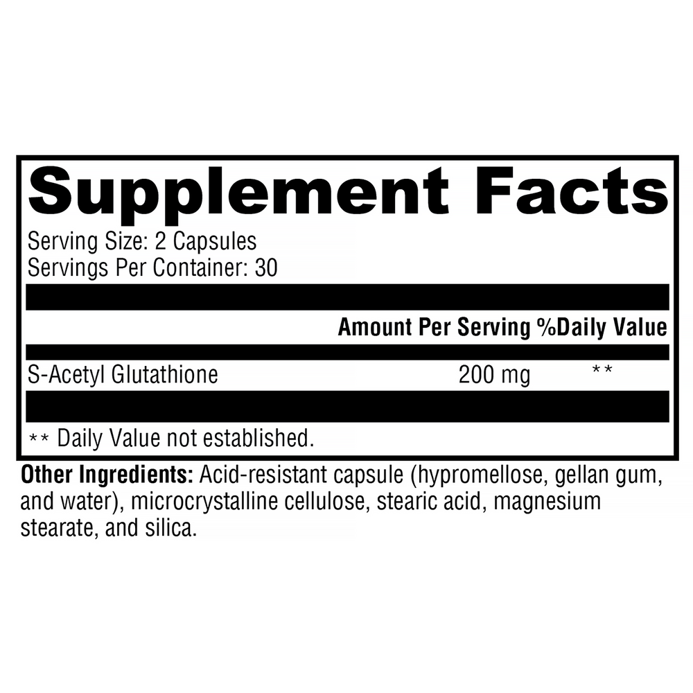 XYMOGEN S-Acetyl Glutathione (Antioxidant Support) 60 capsules
