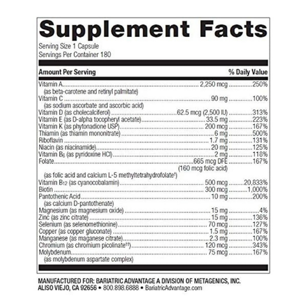 Bariatric Advantage High ADEK Multi Capsule 180 capsules