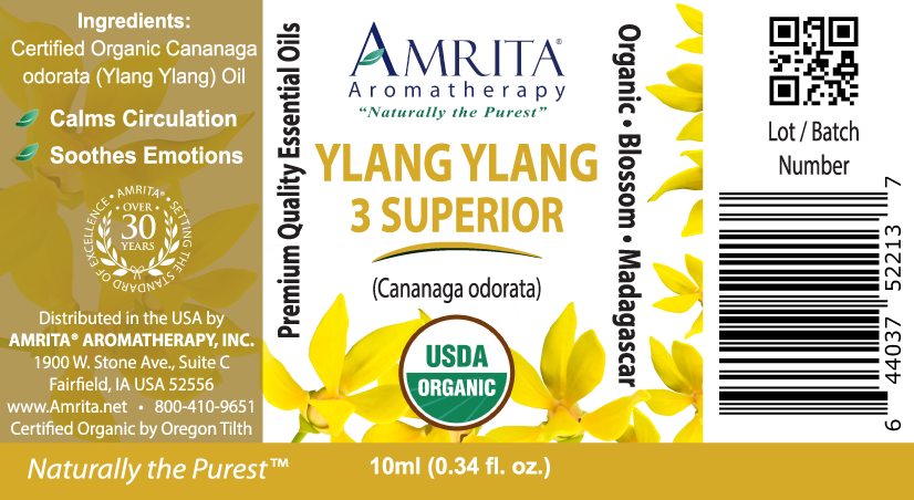 Amrita Aromatherapy Organic Ylang Ylang3 0.34oz