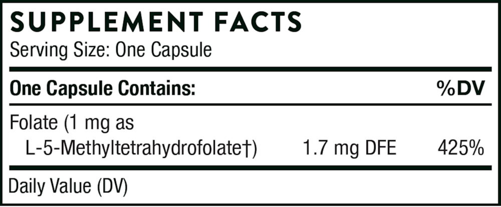 Thorne 5-MTHF 1mg 60 capsules
