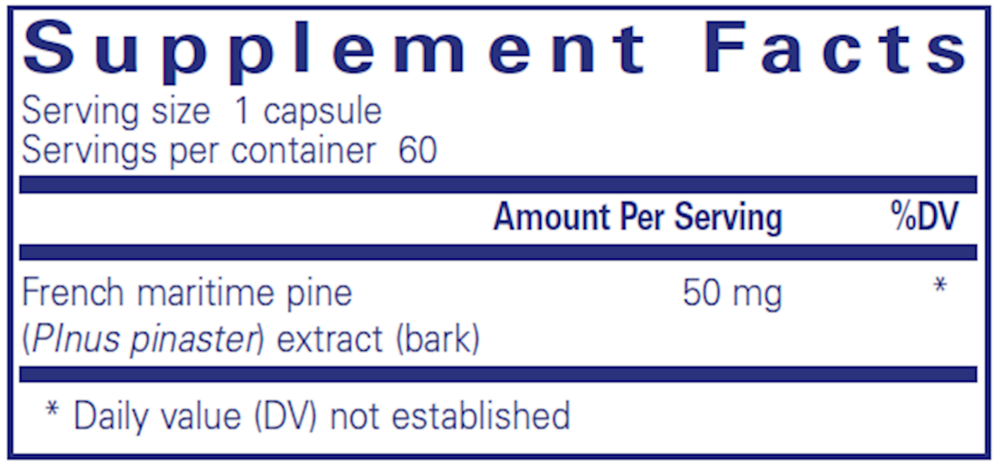 Pure Encapsulations Pycnogenol 50mg 60 capsules