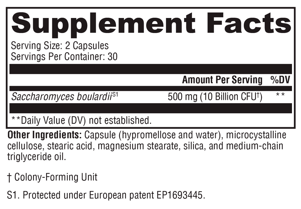 XYMOGEN Saccharomycin® 10B 60 capsules