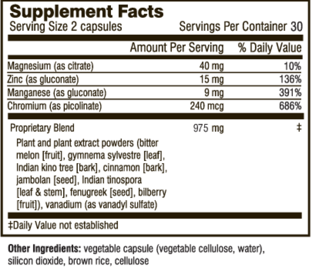 Doctor Wilson's Original Formulations Good Sugar 60 capsules