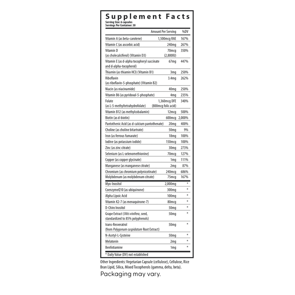 Fairhaven Health FH PRO® Fertility Multivitamin for Women 180 capsules