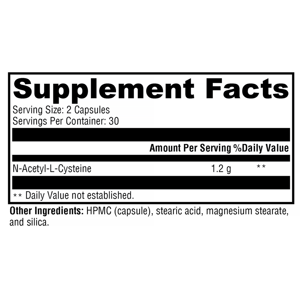 XYMOGEN NAC (N-Acetyl-L-Cysteine) 60 capsules