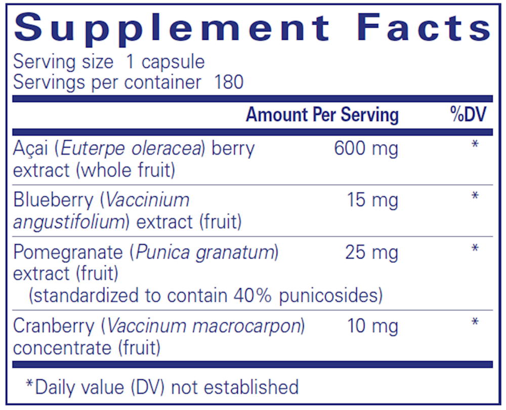 Pure Encapsulations Acai 600 180 capsules