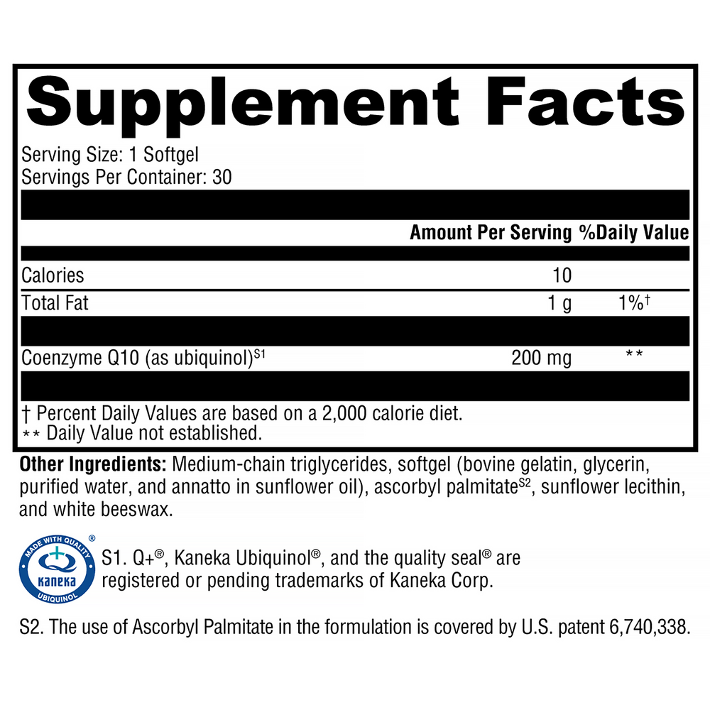 XYMOGEN CoQmax Ubiquinol 200mg 30 Softgels