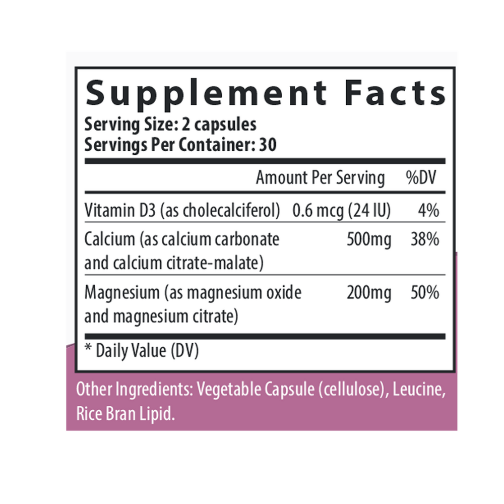 Fairhaven Health Calcium + Magnesium 60 capsules